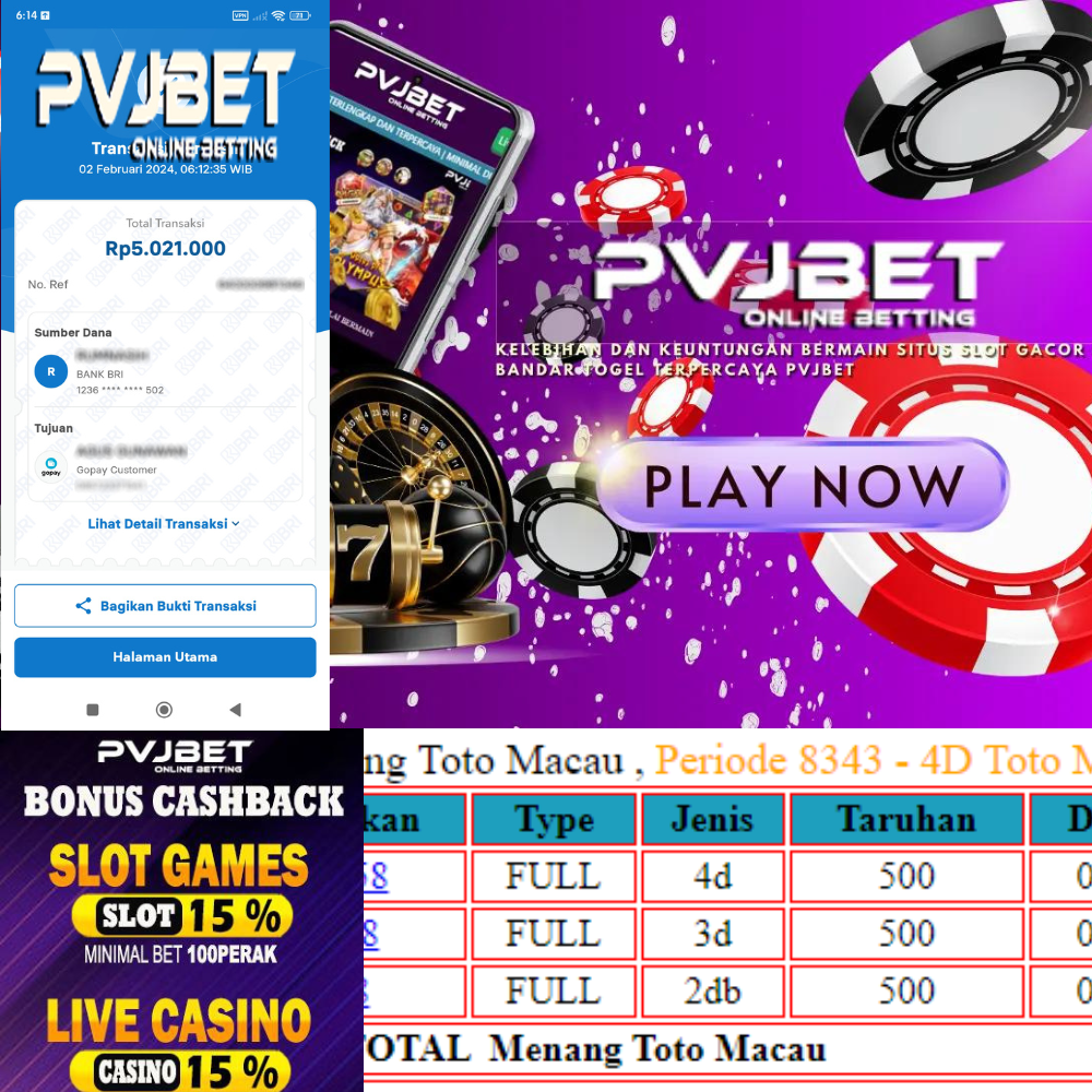 JP LIVE CASINO ONLINE PASARAN TOTO MACAU 1 SETT,4D 3D 2D 5 JTAN