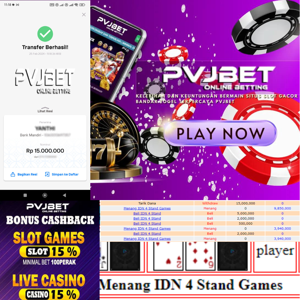 MENANG BERTAHAP DALAM PERMAINAN CASINO ONLINE GAME IDN 4 STAND 15 JUTA