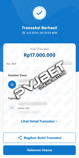 Bukti Pembayaran Kemenangan Player di PVJBET (6)